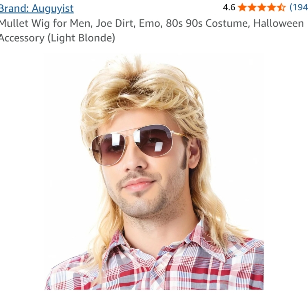 New Auguyist Light Blonde Men's Or Women's Hair Wig - Picture 3 of 4